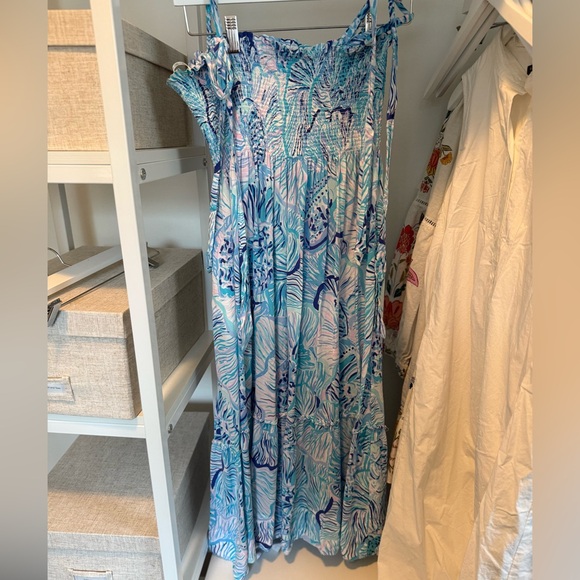 Blue print Lilly pulitzer stretchy dress size medium - Picture 4 of 6